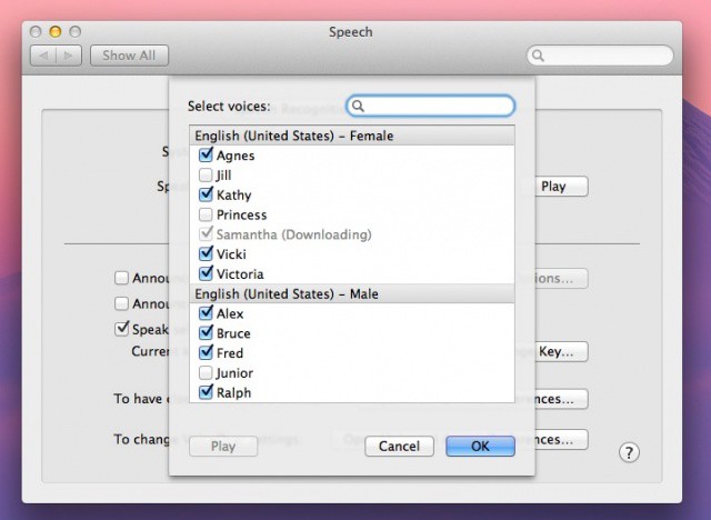how to add more voices to text to speech mac